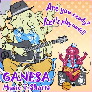 ミュージシャン&ラッパー★ガネーシャプリントTシャツ
