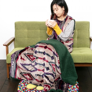 着る毛布 ルームウェア 冬 もこもこ あったかグッズ レディース メンズ 袖なし ベスト パジャマ ナイトウェア 寝巻き 部屋着 かわいい おしゃれ 暖かい エスニック