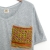 エスニック tシャツ カットソー モン族 刺繍 ポケット Vネックアジアンファッション エスニックファッション