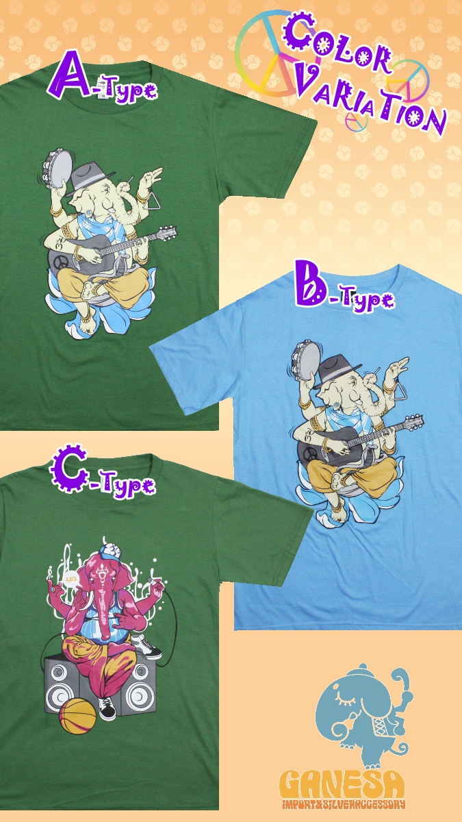 ミュージシャン&ラッパー★ガネーシャプリントTシャツ