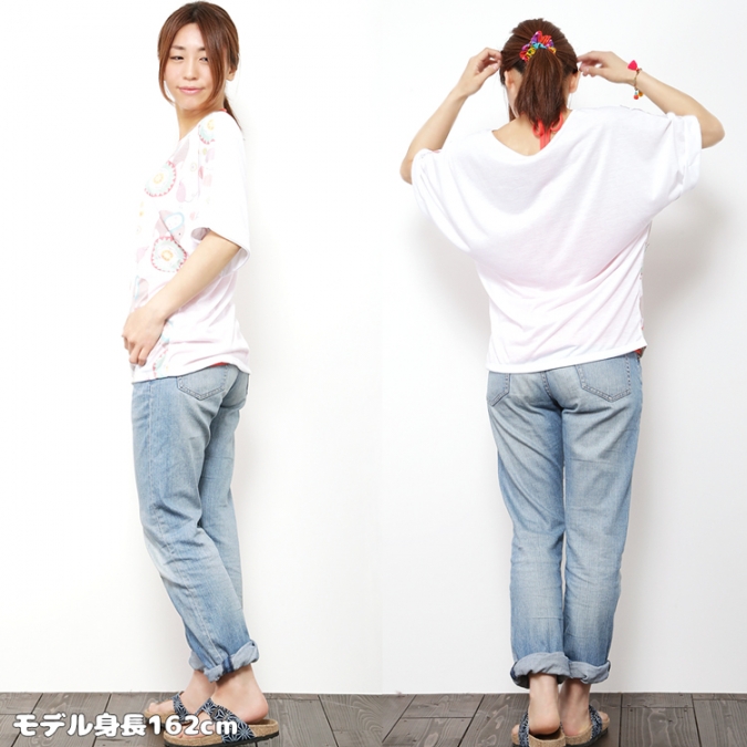 ゾウさん&ロボットプリント ドルマンカットソー Tシャツ