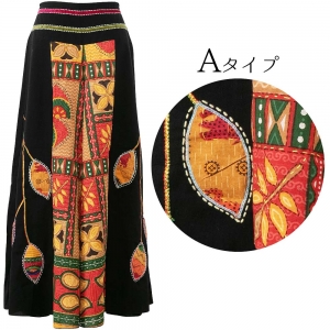ワイドパンツ エスニック 刺繍 ロングパンツ アジアン レディース ファッション ボトム おしゃれ かわいい 40代 女性 インド