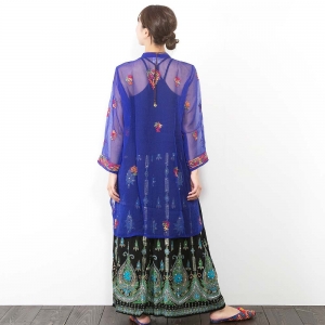 チュニック 刺繍 シフォン インド レディース エスニック アジアン ファッション きれいめ かわいい 上品 大人 40代 50代
