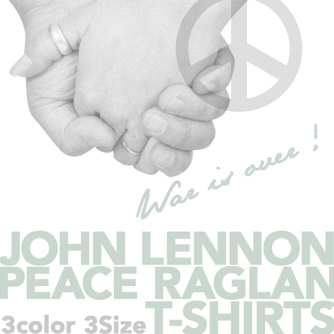 在庫処分 ロックTシャツ ジョンレノン メンズ レディース ３カラー Ｓ－Ｌ バンドTシャツ ピースマーク ラグランTシャツ 長袖 ビートルズ オノヨーコ