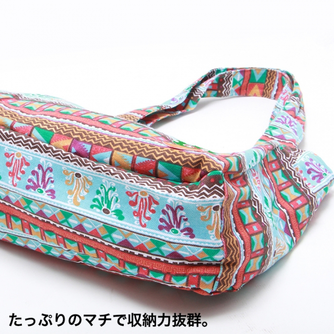 トートバッグ ショルダー A4【トートバッグ レディースバッグ キャンバス 収納力 通学 ピクニック エスニックファッション アジアンファッション 】