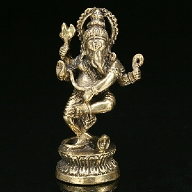 ガネーシャ 置物 真鍮 エスニック アジアン インド 神様 小さい 幸運 